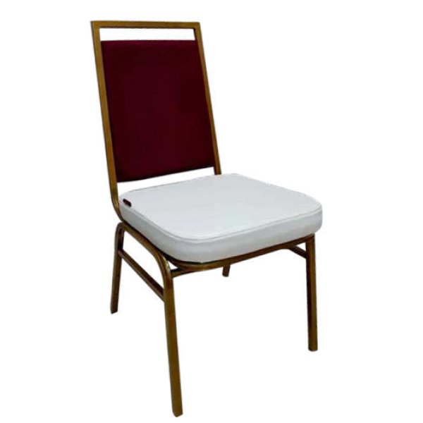 Banquet Master Chair with White Cushion Seat