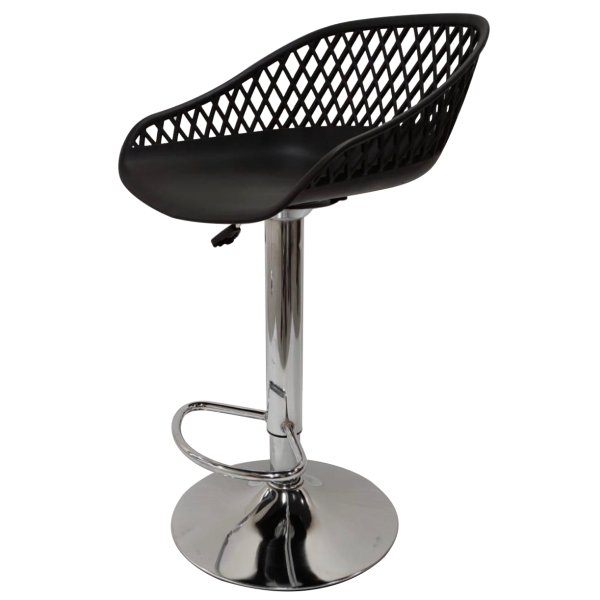 Bar Stool In Fiber with Chrome Finish