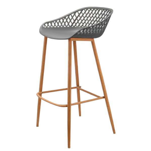 Bar Stool with Square-Shaped Footrest Frame