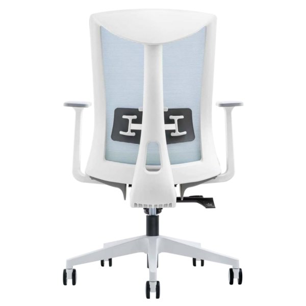 Bonai Fixed Arm Chair - Visitor Chair in White / Grey