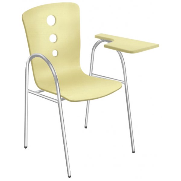 Classic Wooden Writing Pad Chair for Students