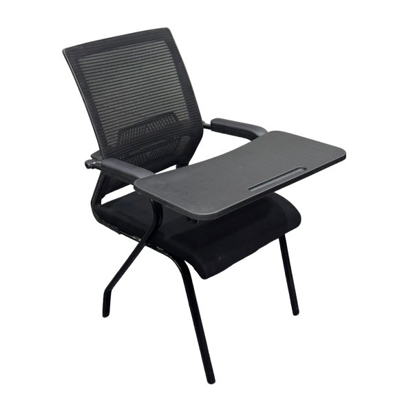 Classroom Student Desk - Writing Pad Chair in Black