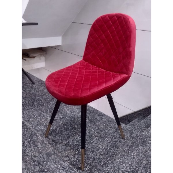 Clota Restaurant Dining Chair in Designer Red Chair Back Design