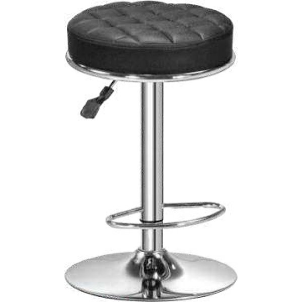 Crystal Bar stool in Black Round Seat