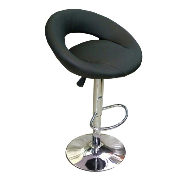 Crystal Bar Stool In Cushion Seat (Black)