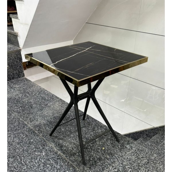 Crystal Restaurant Table with Tile Top Finishing