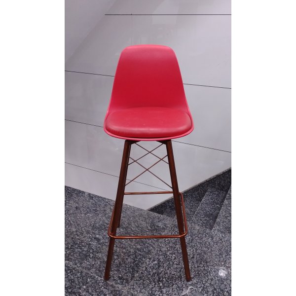 Cube Bar Stool - Dune Bar stool in Red Seat by Crystal Design