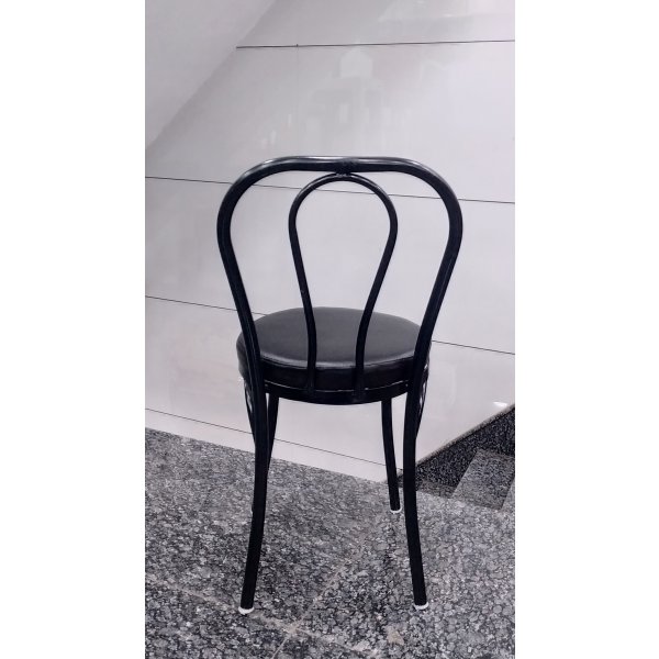Cushion Restaurant Chair in Designer Black Cushion Seat Design