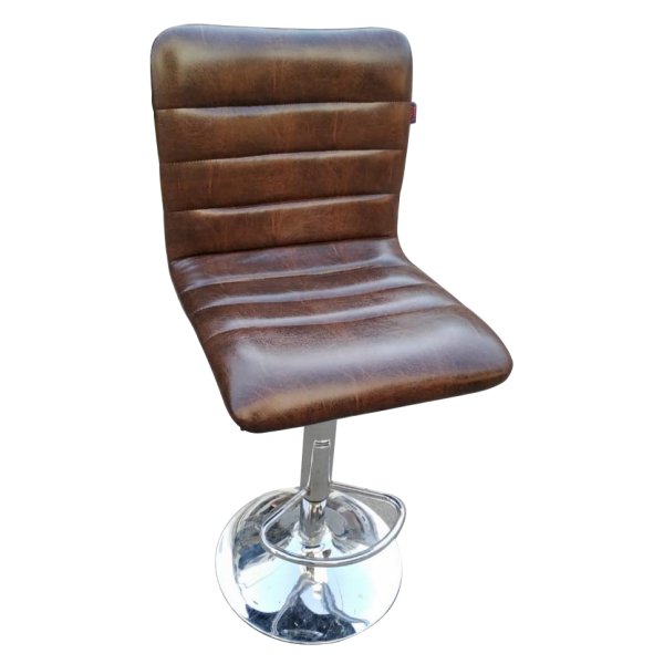 Designer Modern Bar Stool Brown Leatherette Finish