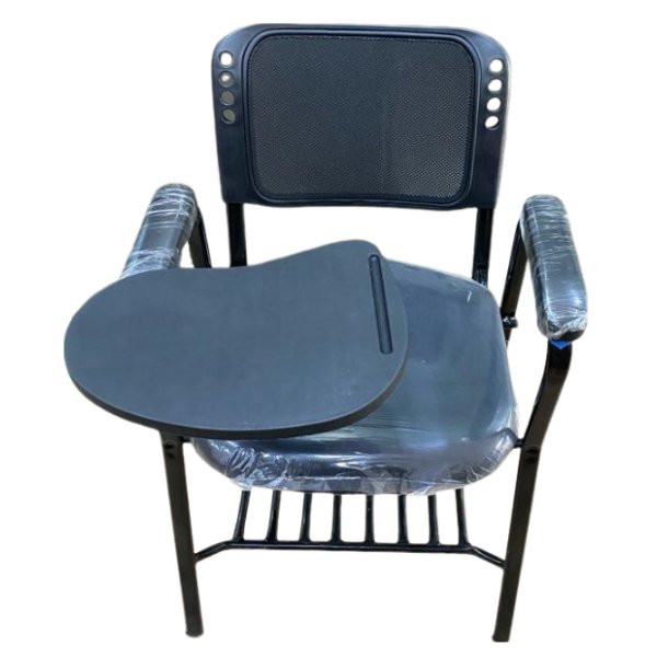 Discover the Comfortable PU Seat Writing Pad Chair in Blue