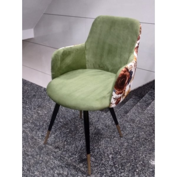 Div Green - Elegant Restaurant Dining Chair with Armrests