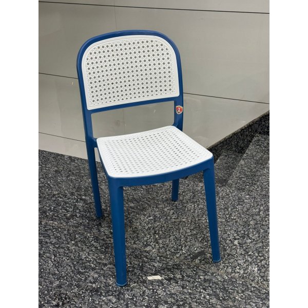 Double Colored Armless Cafe Chair Style