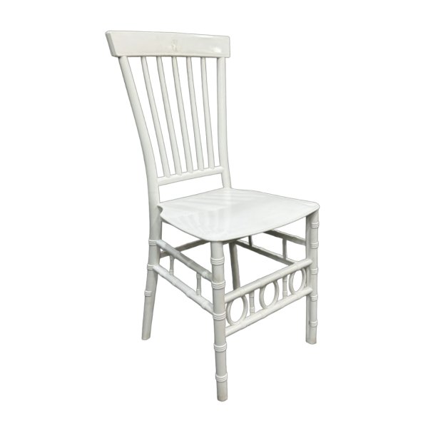 Elegant White Line Banquet Chair for All Events