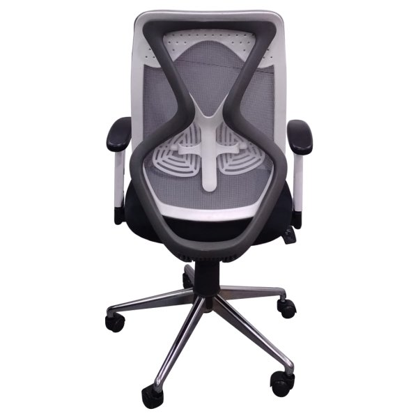 Executive Mesh Chair in White (High Back) Look