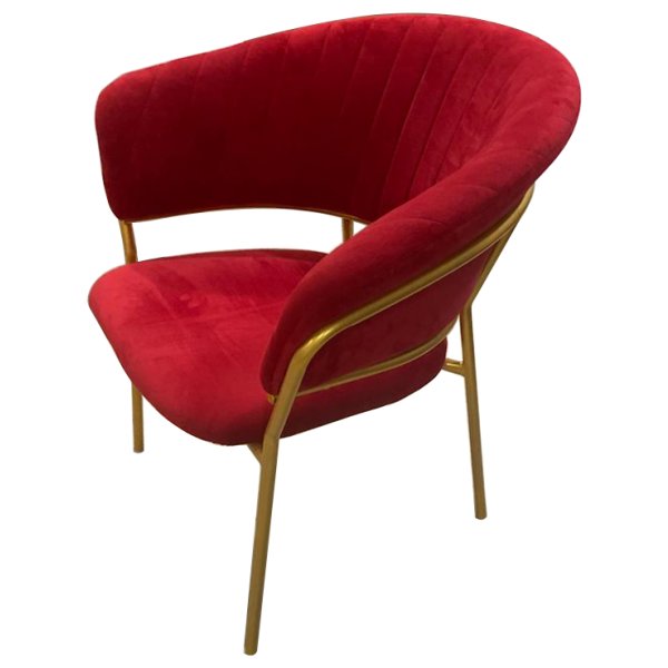 Flynn Restaurant Dining Chair in Red Color