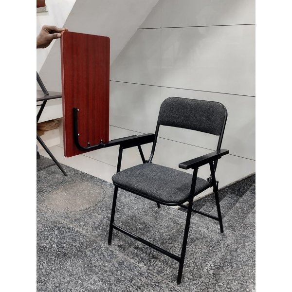 Full Size Writing Tablet Chair in Black Style
