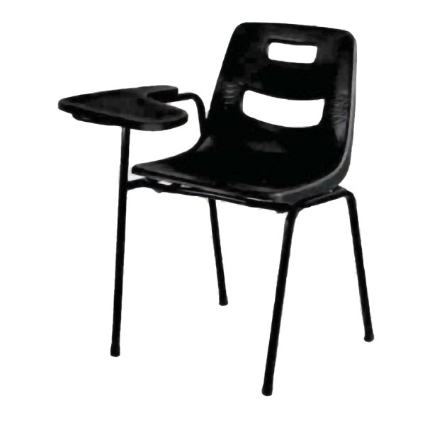 JD Plastic Writing Study Chair in Black Color