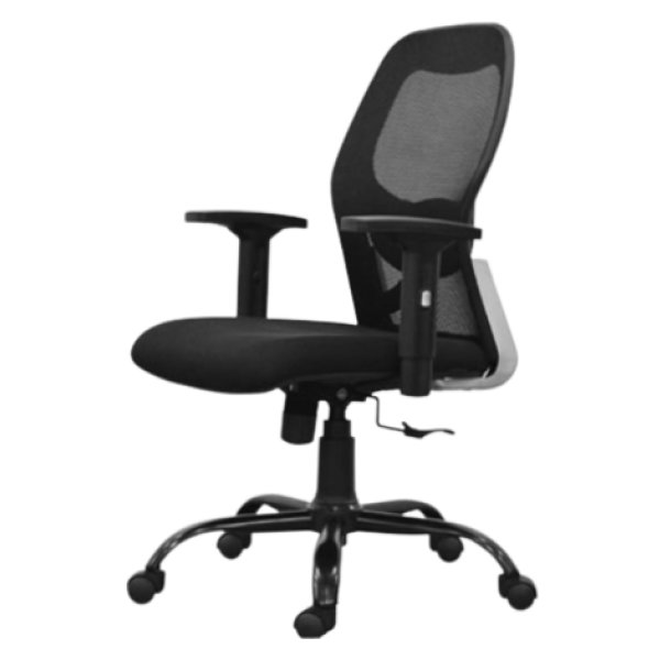 Mesh Chair in Black - Net Back 5 Legged Base