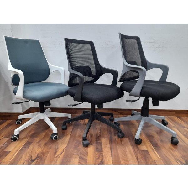 Mesh Chair Medium Back in White Best
