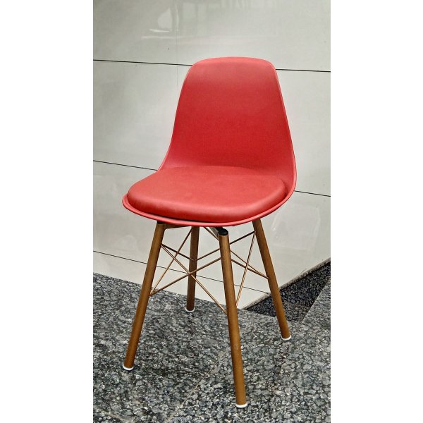 Modern Restaurant/Cafe Chair - Golden Powder Coat Finish Style