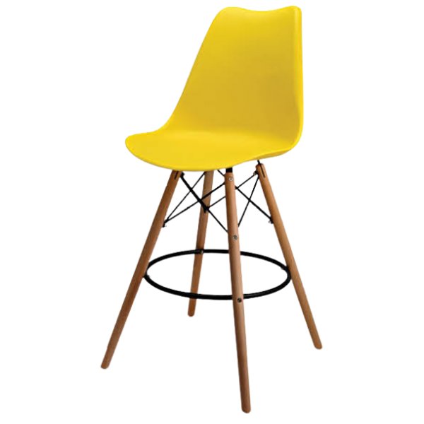 Modern Without Cushion Seat-Back Bar Stool: Stylish Seating Solution