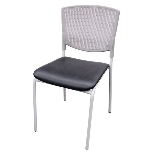 Plastic Chair - Multipurpose Cushion Plastic Chair in Powder-Coated Leg