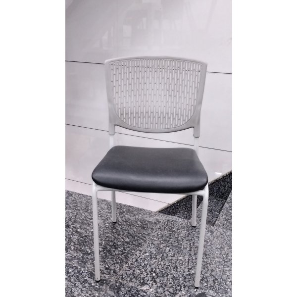 Plastic Chair - Multipurpose Cushion Plastic Chair in Powder-Coated Leg Style