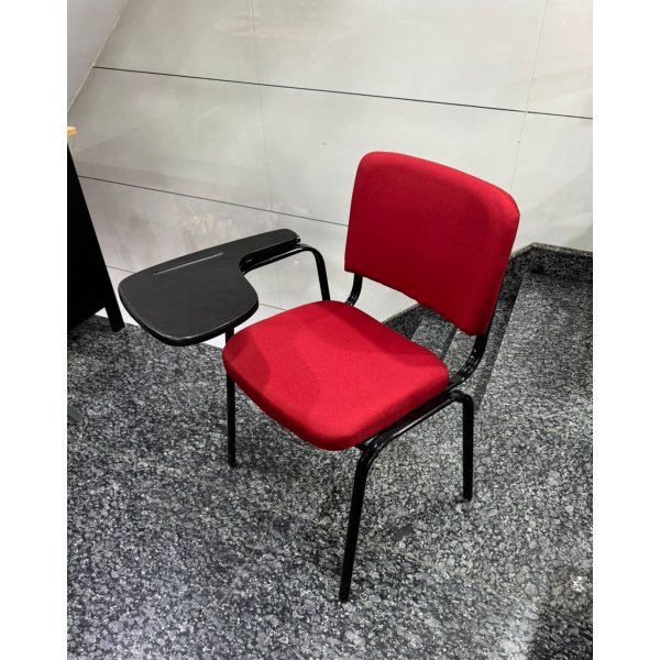 Red Cushion Student Chair with Writing Pad