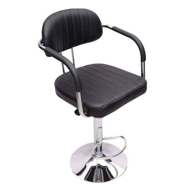 Restaurant Bar Stool/Chair In Black Cushion