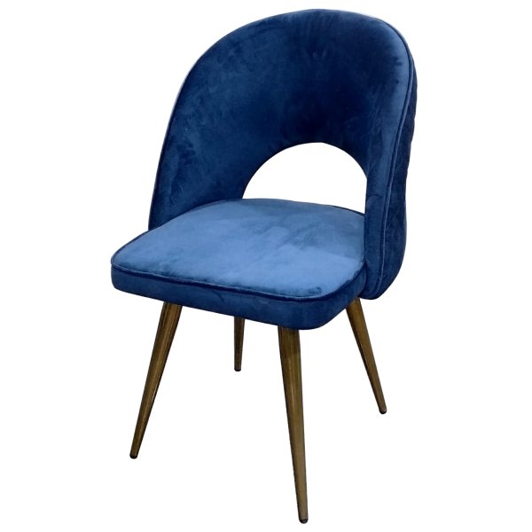 Restaurant Dining Chair in Dark Blue Fabric