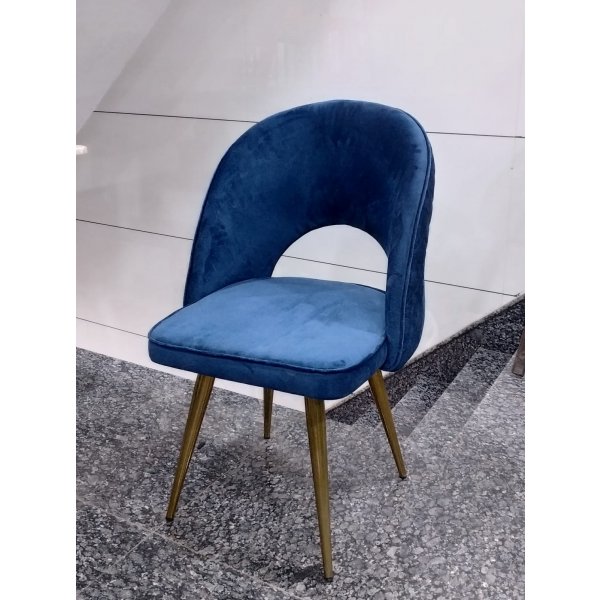 Restaurant Dining Chair in Dark Blue Fabric Best