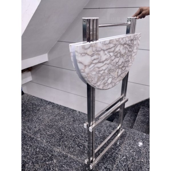 Restaurant Standing Table in Stainless Steel By Kylin Design