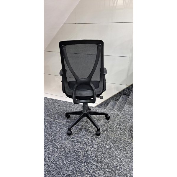 Revolving Mesh Chair Black - Mid-Back Net Chair