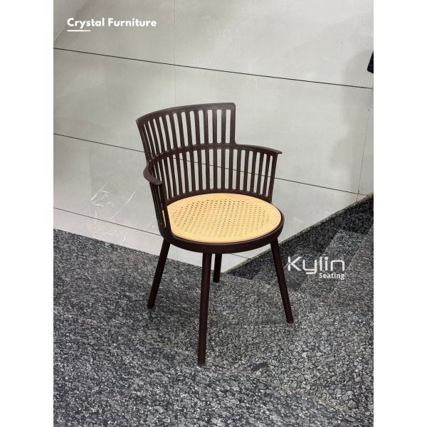 Round Seat Vertical Bars Cafeteria Chair Best