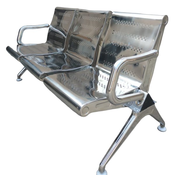 Spark SS - 3 Seater Silver Waiting Chair Best