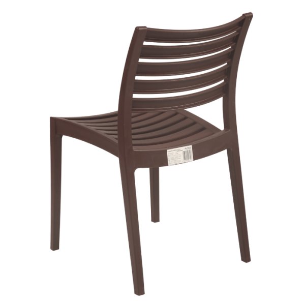 Supreme Omega Chair - Armless Plastic Chair (Brown) Design