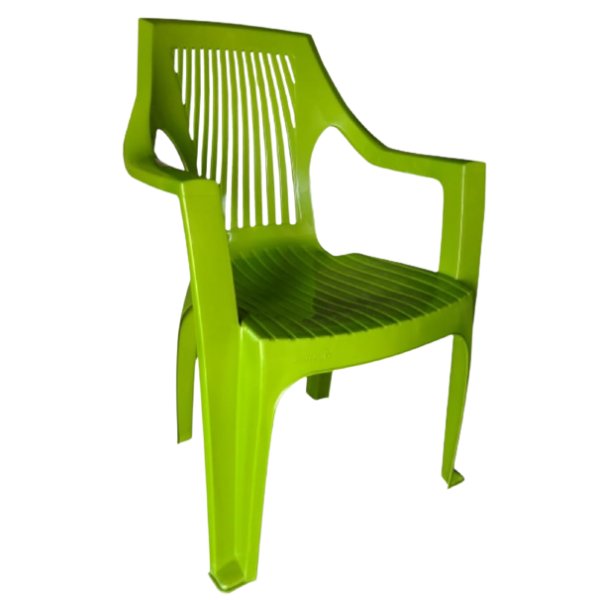 Supreme Strips Chair - Arm Plastic Chair in Green