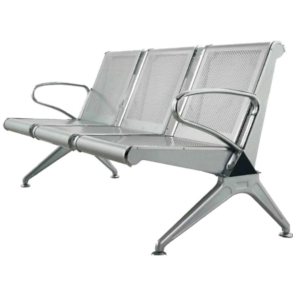 Stainless steel 3 online seater chair