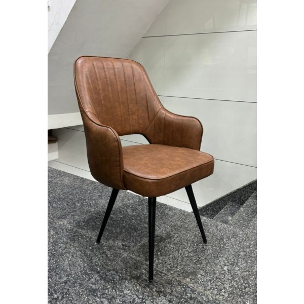 Velvet Seat Armrest Restaurant Chair Design