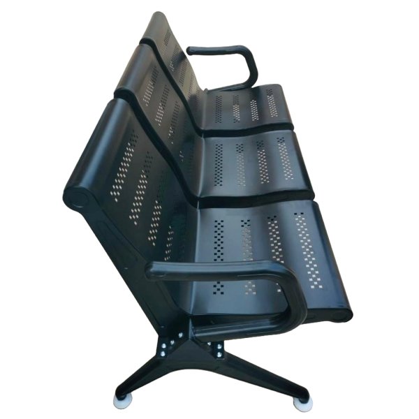 Waiting Chair - 3 Seater Chair in Black