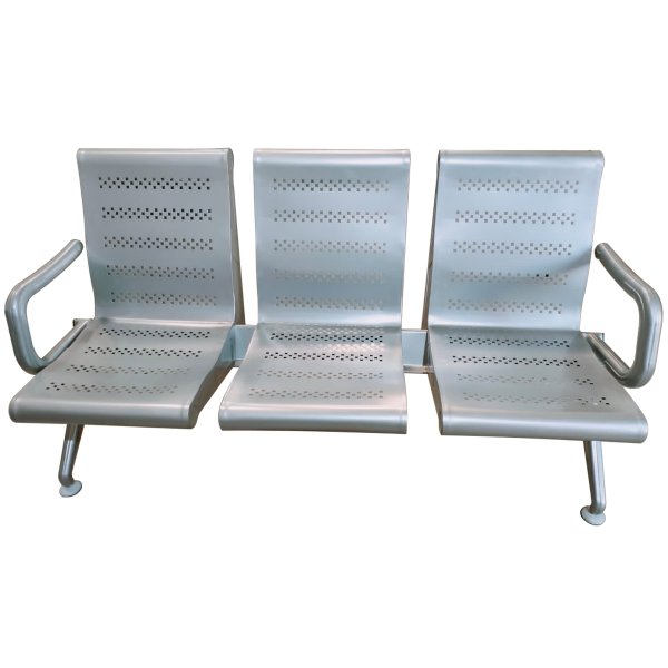 Waiting Chair - 3 Seater Chair in Silver Best