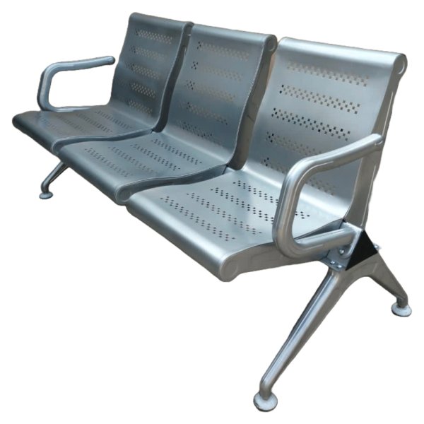 Waiting Chair - 3 Seater Chair in Silver Design