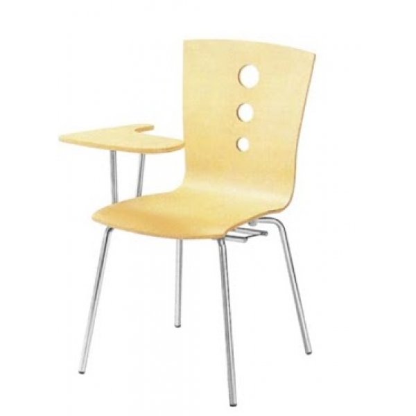 Wooden Study Chair - Writing Pad Chair