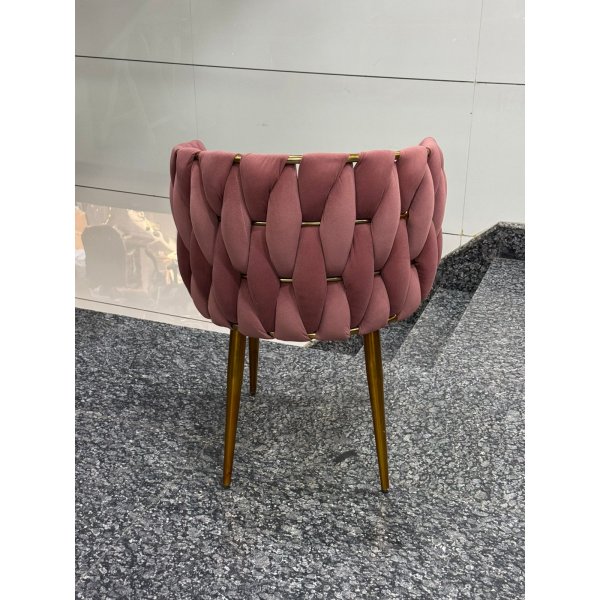 Woven Backrest Cafe-Lounge Arm Chair Design