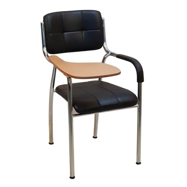 Writing Pad Chair in Black For Study